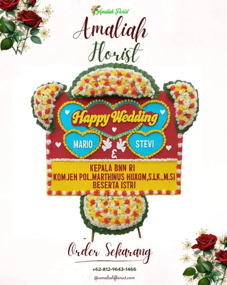 Papan Bunga Pernikahan Babura